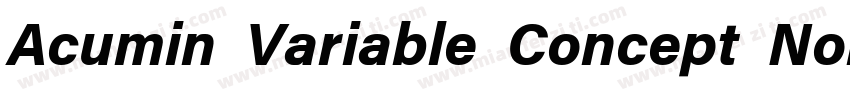 Acumin Variable Concept Normal字体转换